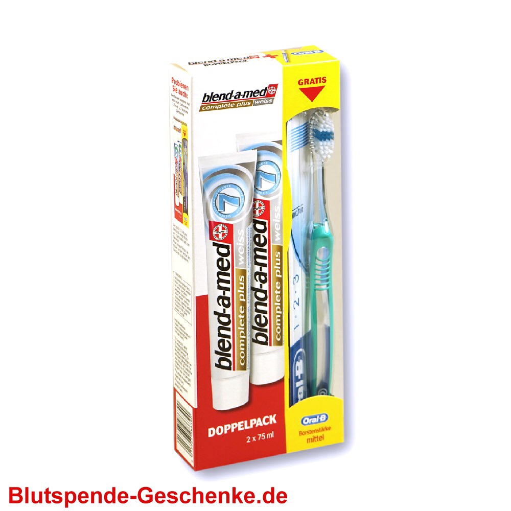 TreuePr&auml;sent Blend-a-Med Zahncreme Doppelpack mit Zahnb&uuml;rste
