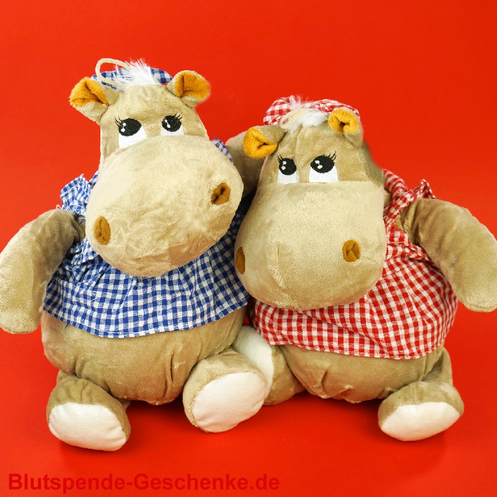 Pl&uuml;sch-Nilpferd mit Sch&uuml;rze