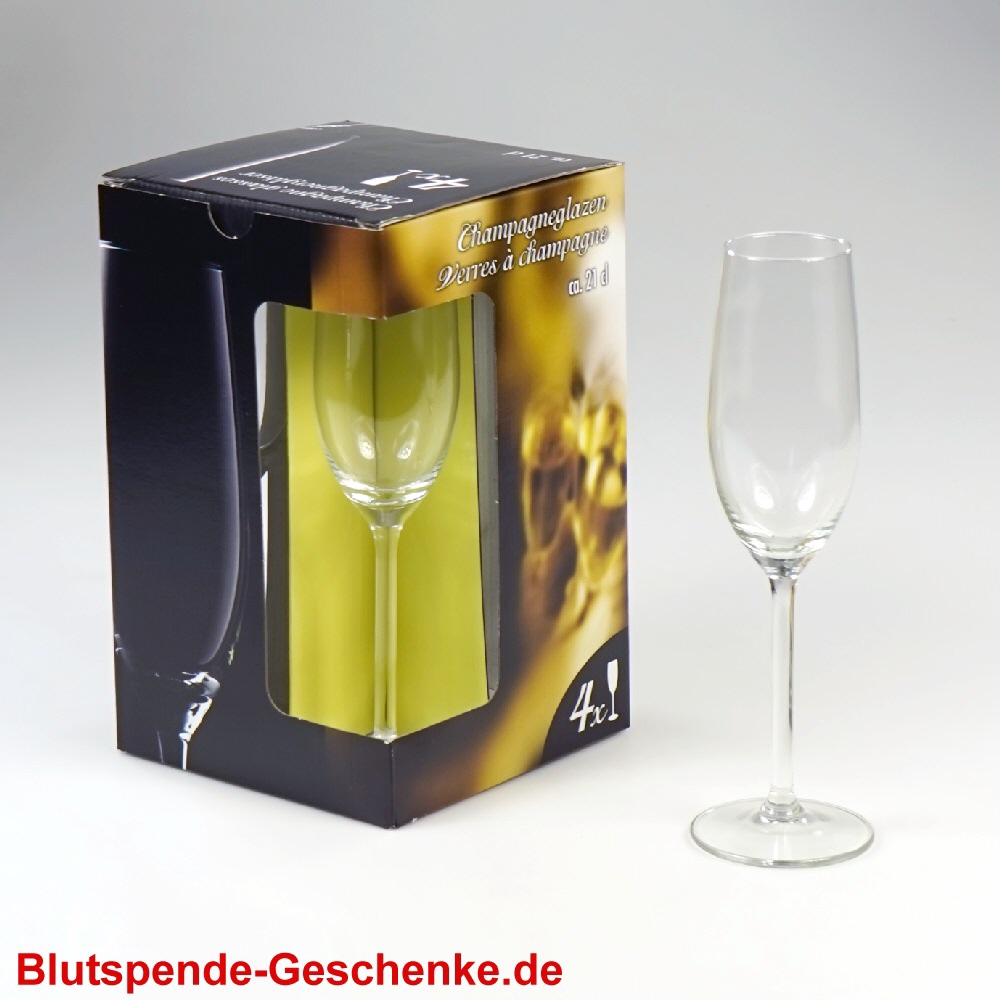 Sekt- und Champagnergl&auml;ser 4er-Set