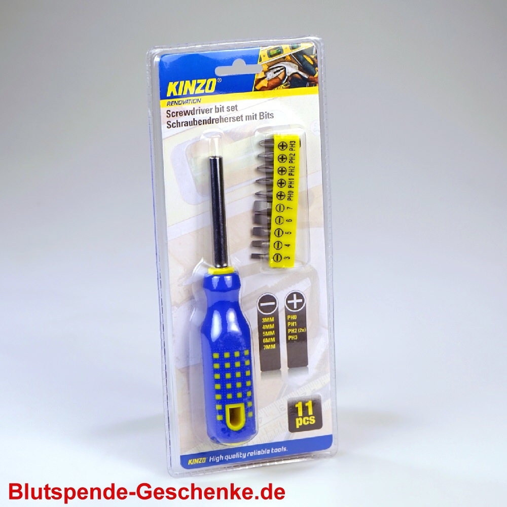 Schraubendreher mit Bits 11-teilig
