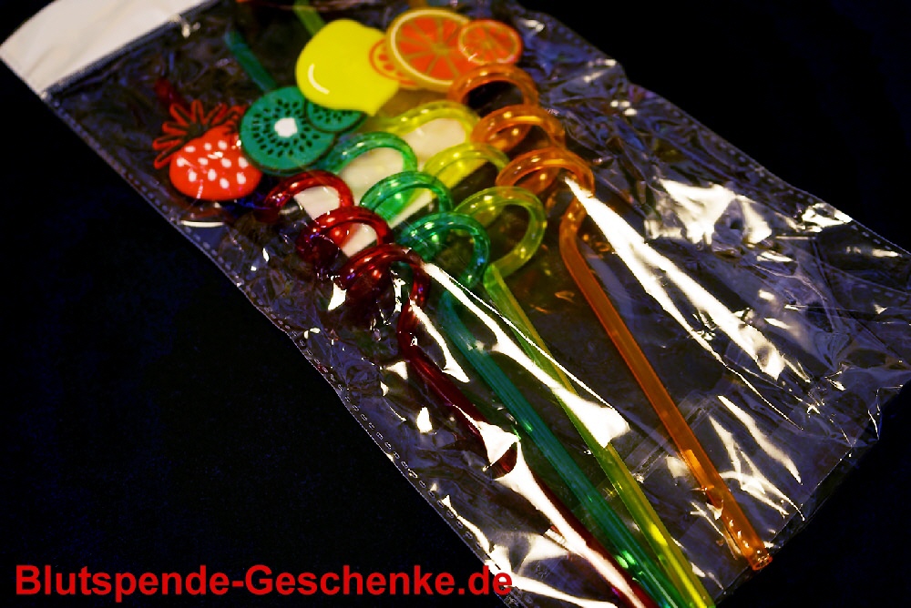TreuePr&auml;sent Trinkhalme Fr&uuml;chte