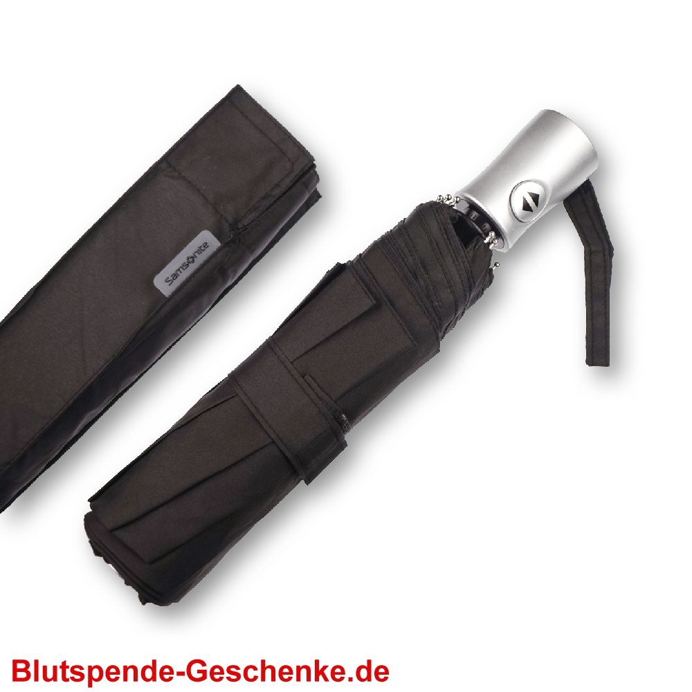 Samsonite Automatik-Schirm schwarz