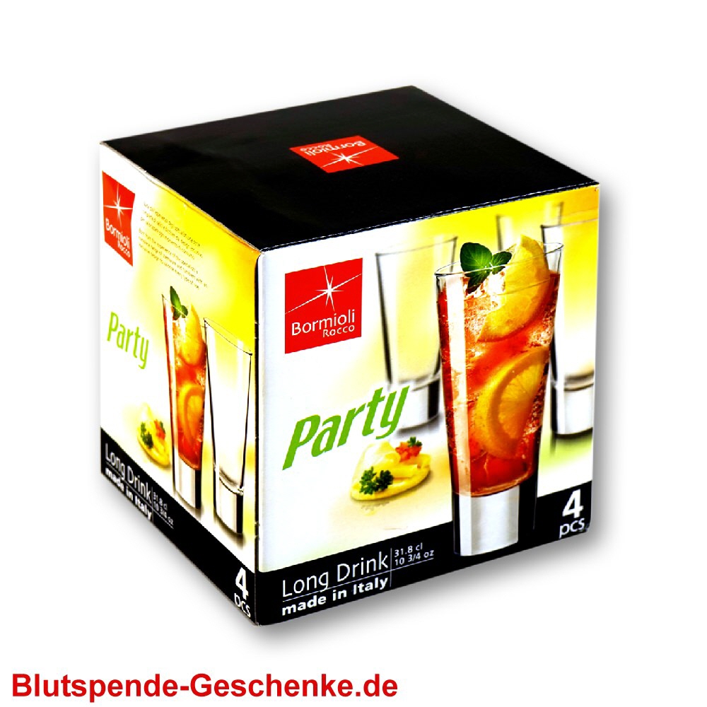 TreuePr&auml;sent Party-Gl&auml;ser-Set Longdrinkgl&auml;ser