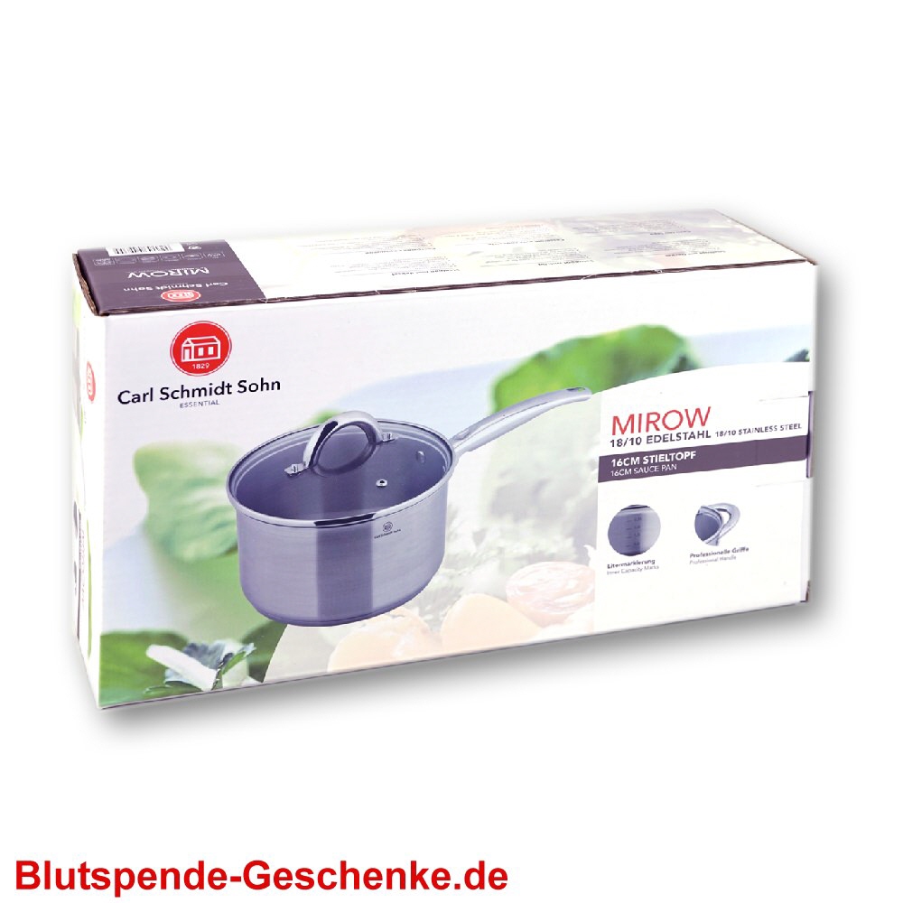 TreuePr&auml;sent Edelstahl-Stieltopf 16 cm