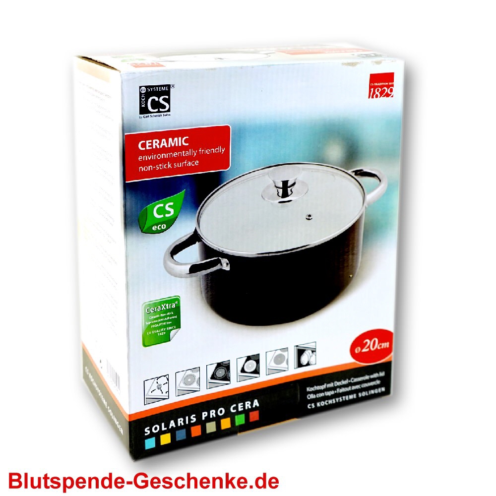 TreuePr&auml;sent Kochtopf mit Deckel 20 cm