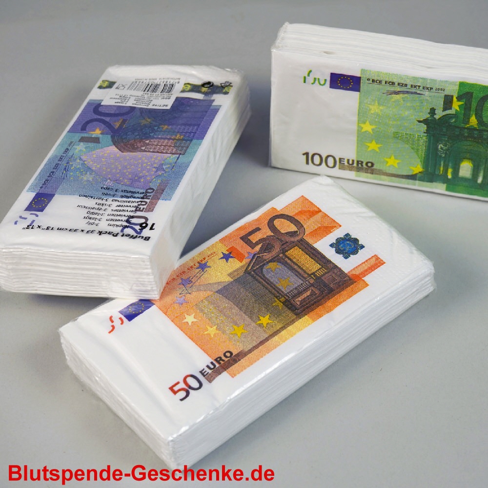 TreuePr&auml;sent Servietten Geldscheine
