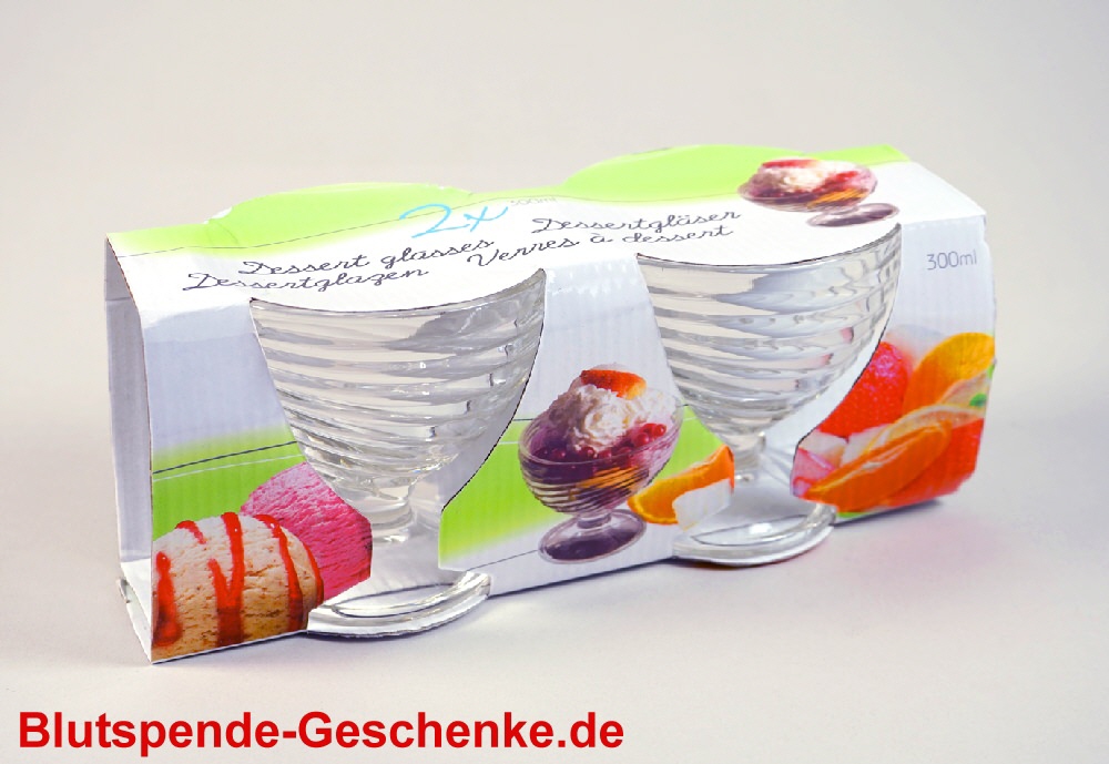 TreuePr&auml;sent Eis- und Dessertschalen aus Glas 2er-Set