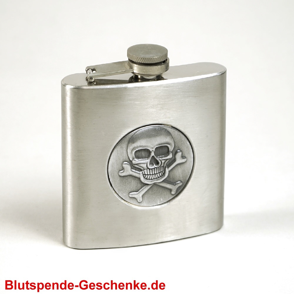 TreuePr&auml;sent Flachmann Totenkopf