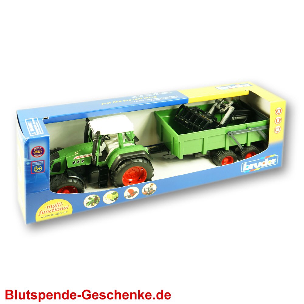 TreuePr&auml;sent Spielzeugtraktor mit Anh&auml;nger