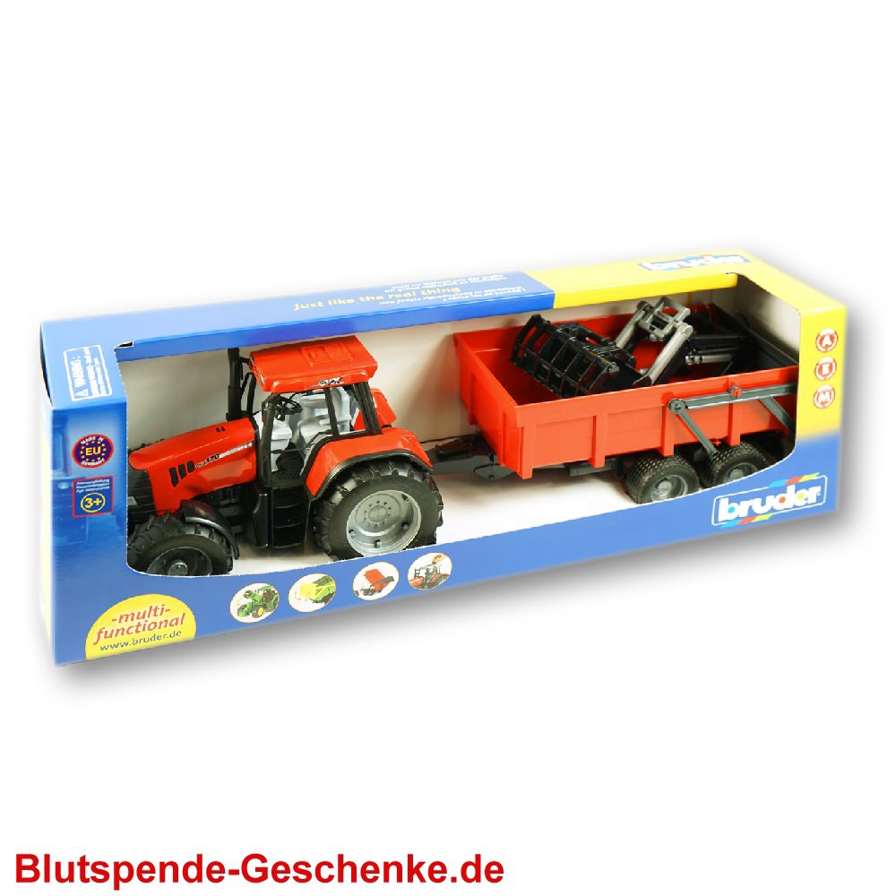 TreuePr&auml;sent Spielzeugtraktor mit Anh&auml;nger