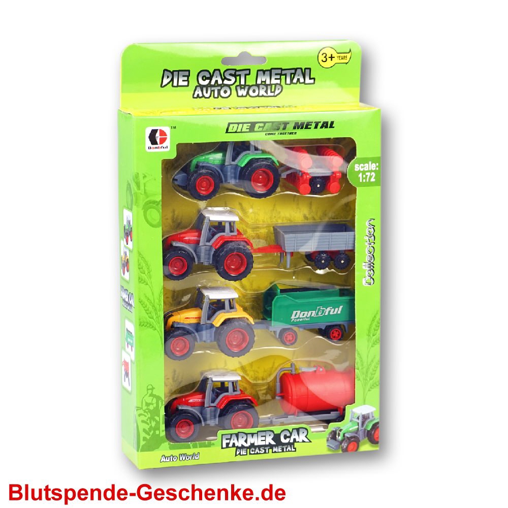 Spielzeug-Traktoren 4er-Set