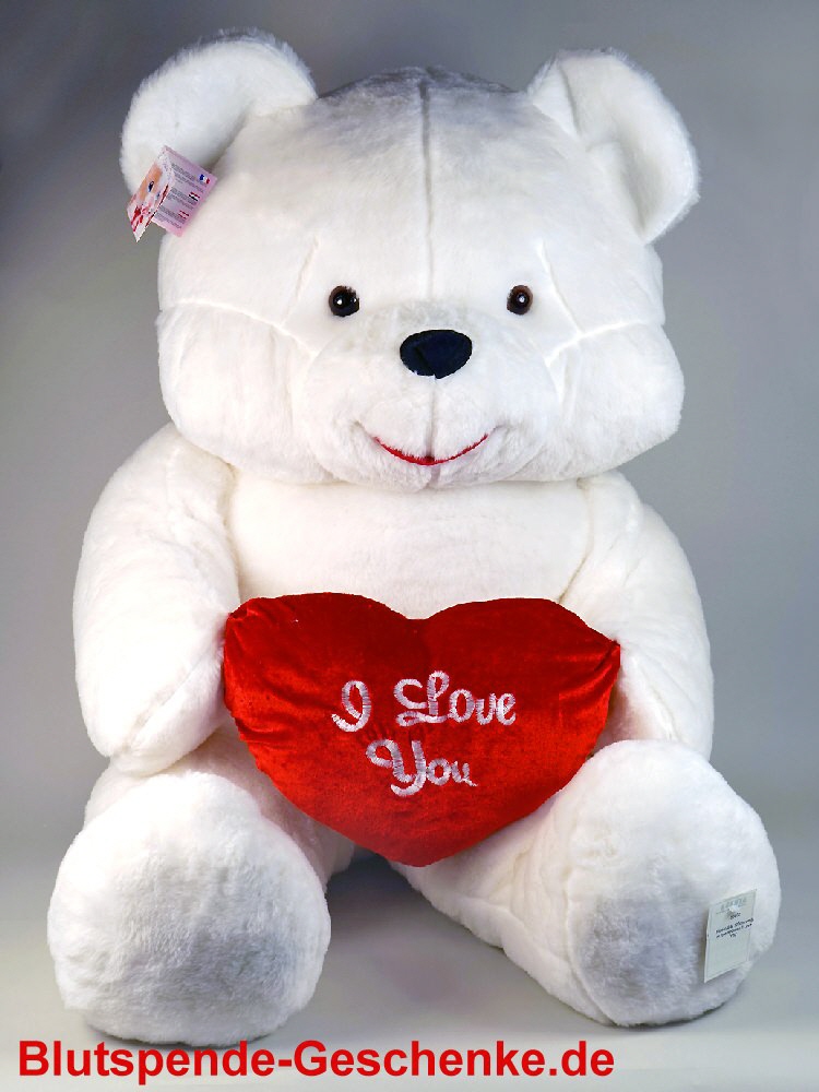 TreuePr&auml;sent Pl&uuml;sch-Teddy I love You 120 cm