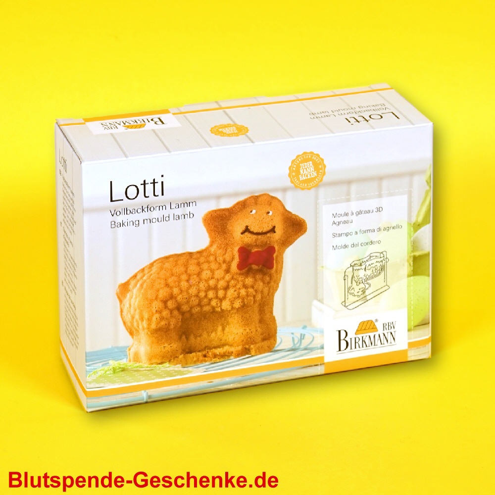 Blutspendegeschenk 3D-Backform Lamm