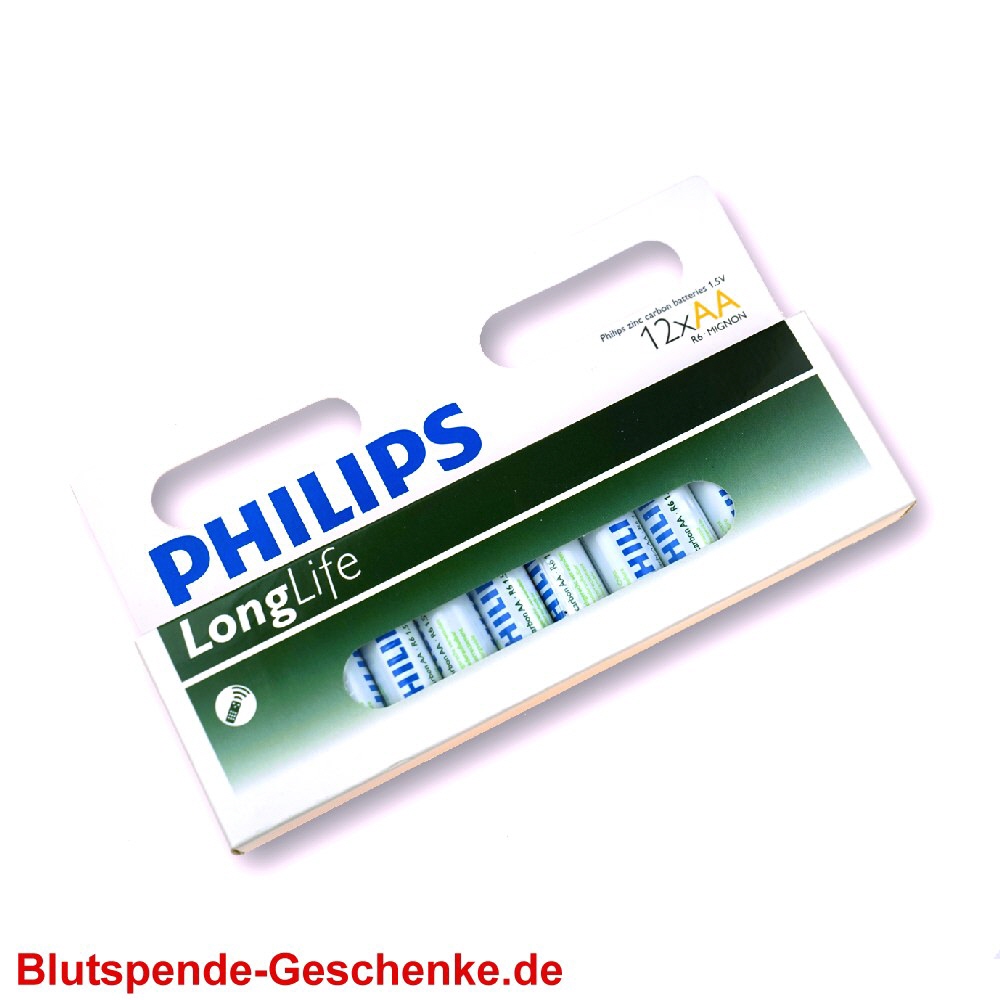 Blutspendegeschenk Batterien AA 12er-Pack