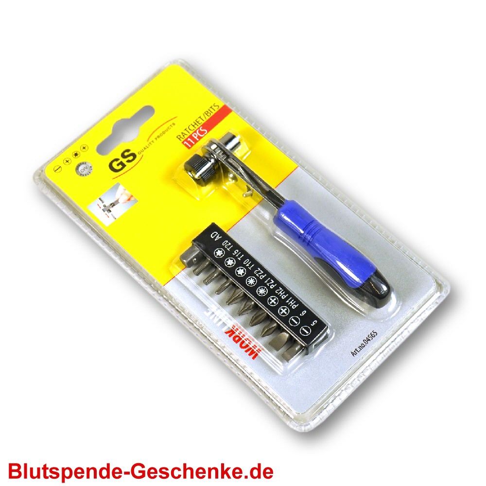 Blutspendegeschenk Bitset mit Ratsche