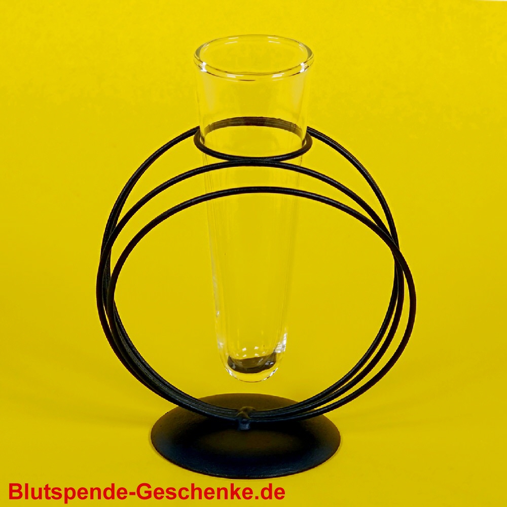 Blutspendegeschenk Blumenvase Metall