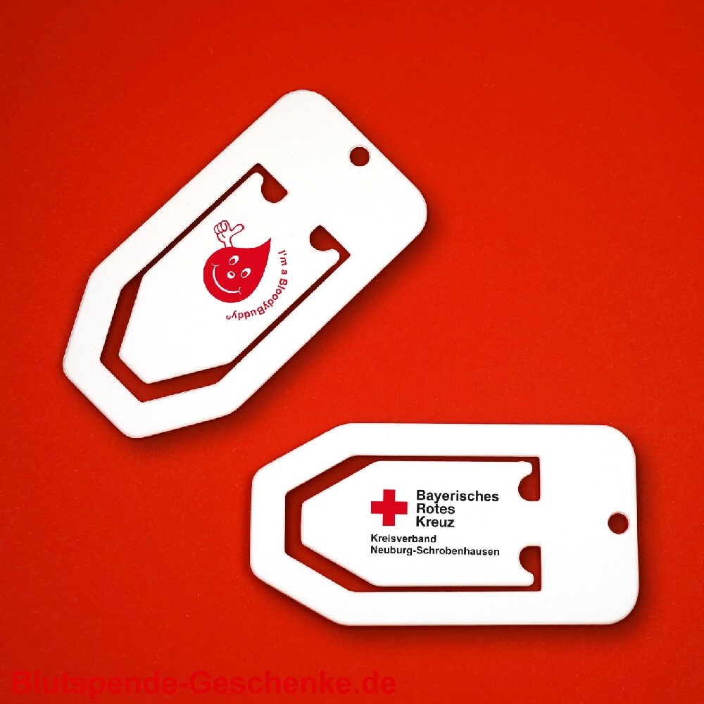 Blutspendegeschenk Briefklammer gross