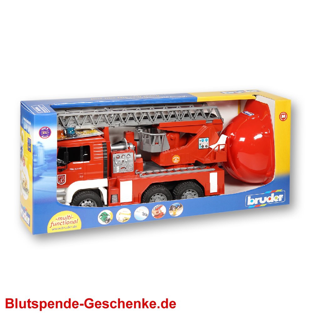 Blutspendegeschenk Feuerwehr mit Helm BRUDER