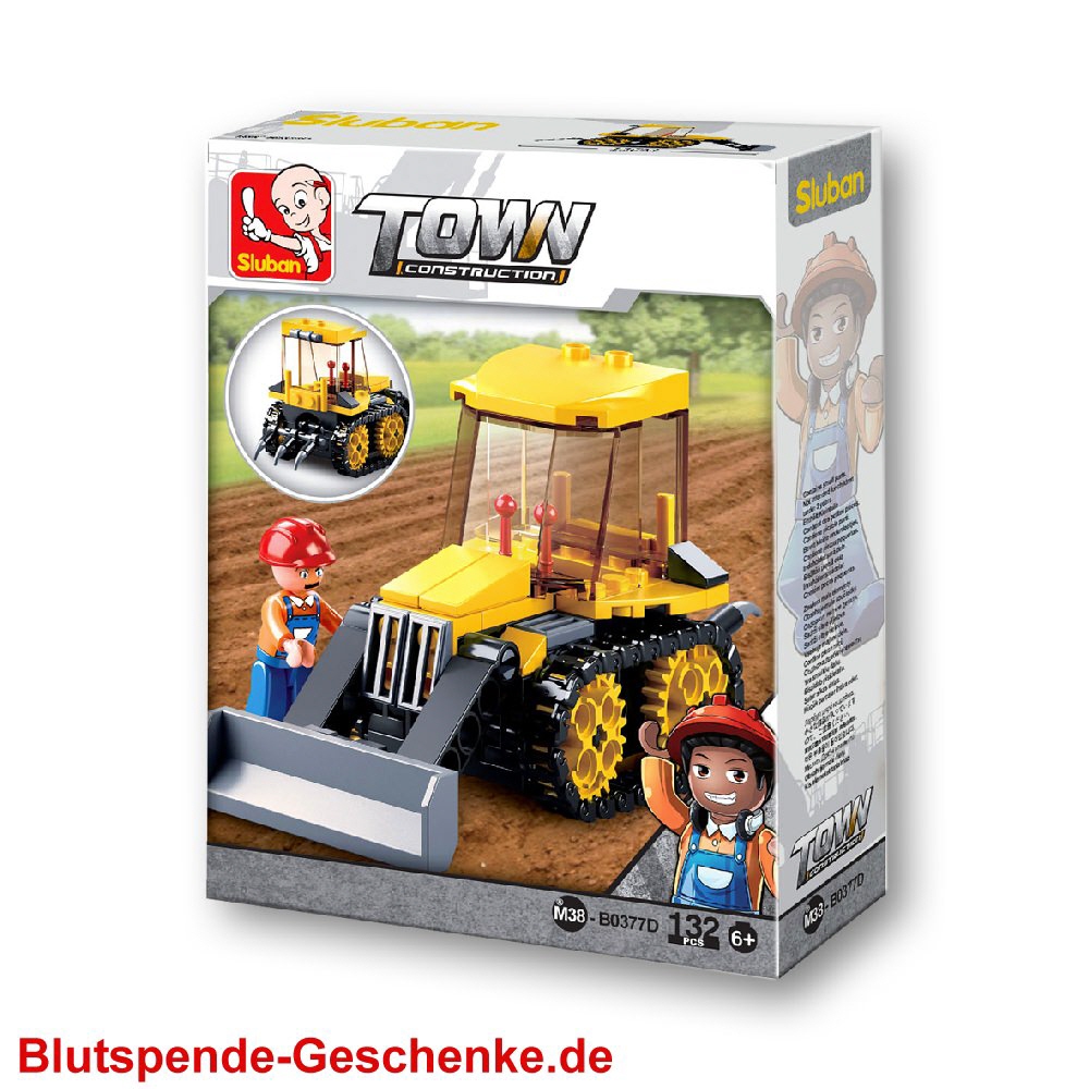 Blutspendegeschenk Bulldozer