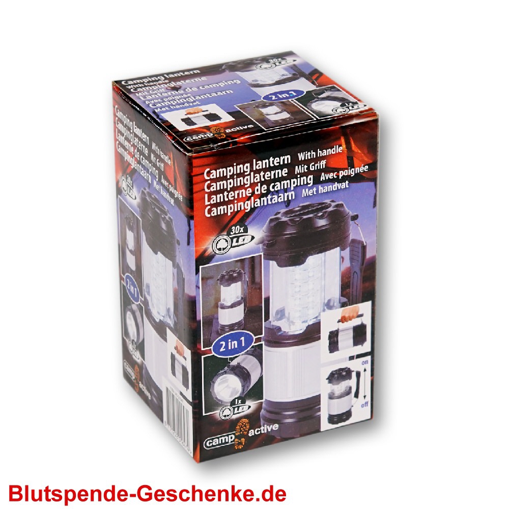 Blutspendegeschenk Camping-Laterne
