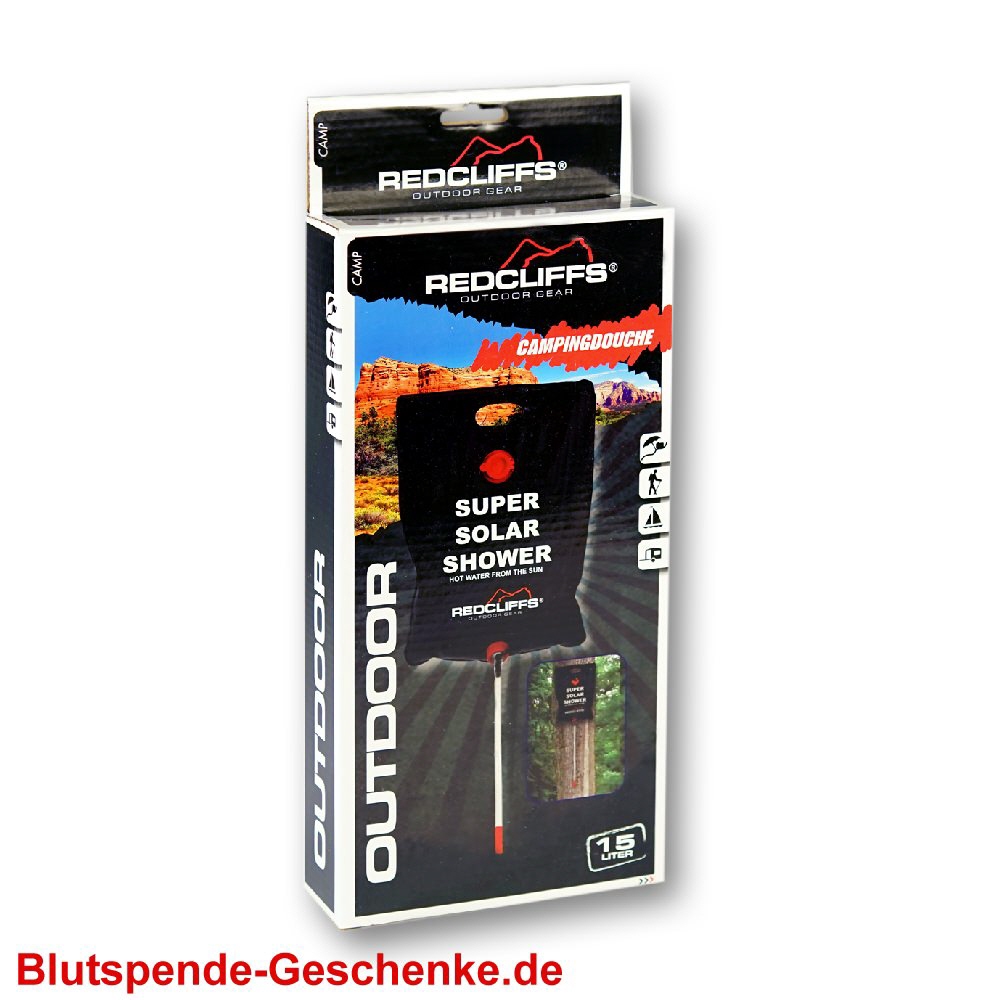 Blutspendegeschenk Campingdusche