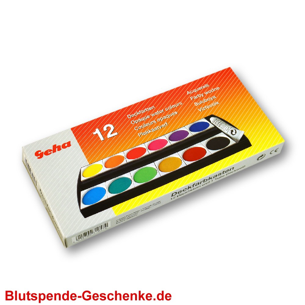 Blutspendegeschenk Deckfarbkasten