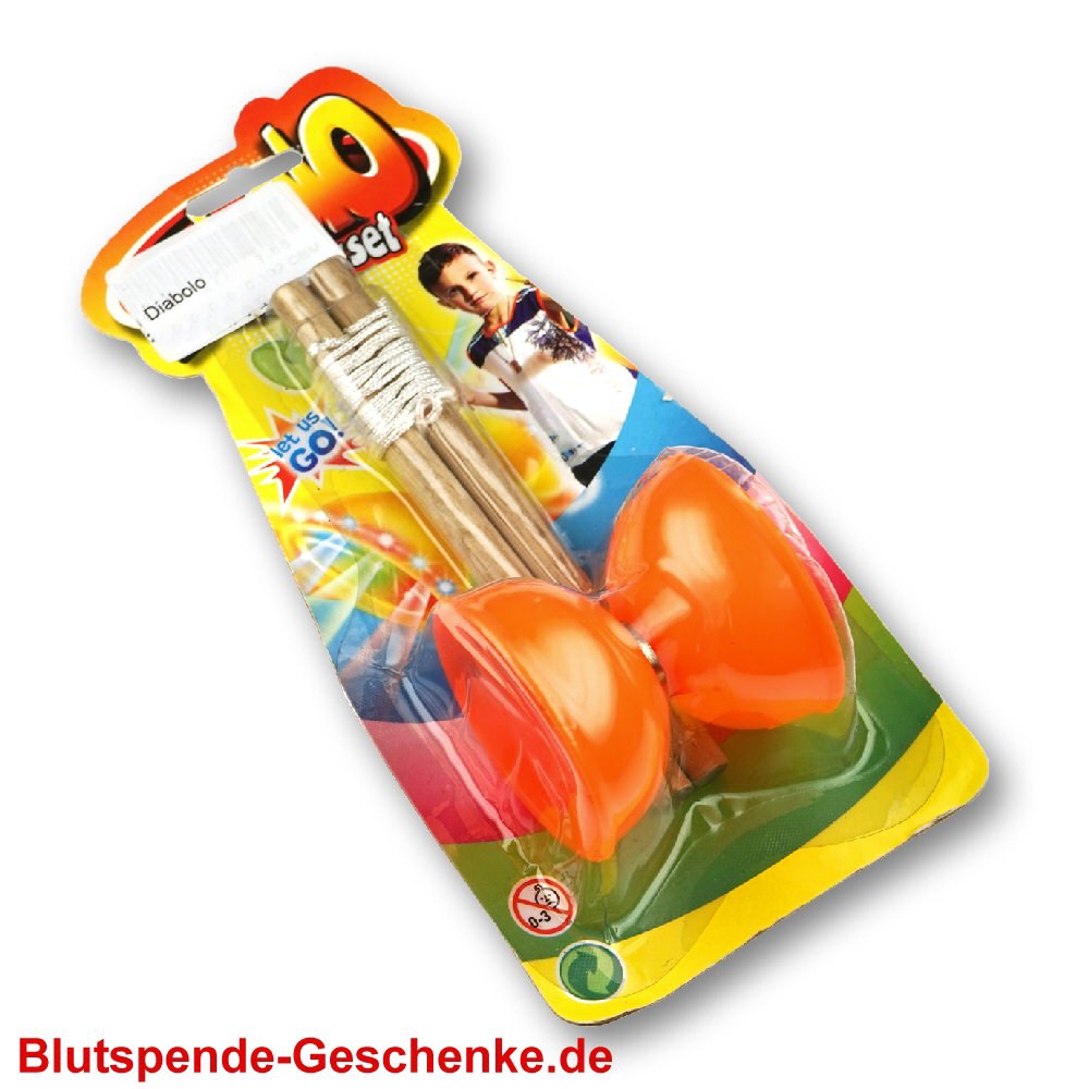 Blutspendegeschenk Diabolospiel auf Karte