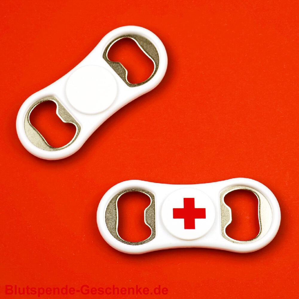 Blutspendegeschenk Spinner-Doppel-Flaschen&ouml;ffner