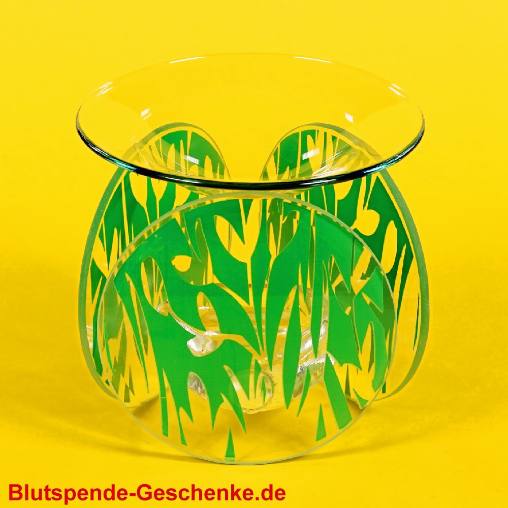 Blutspendegeschenk Glas-Duftl&auml;mpchen