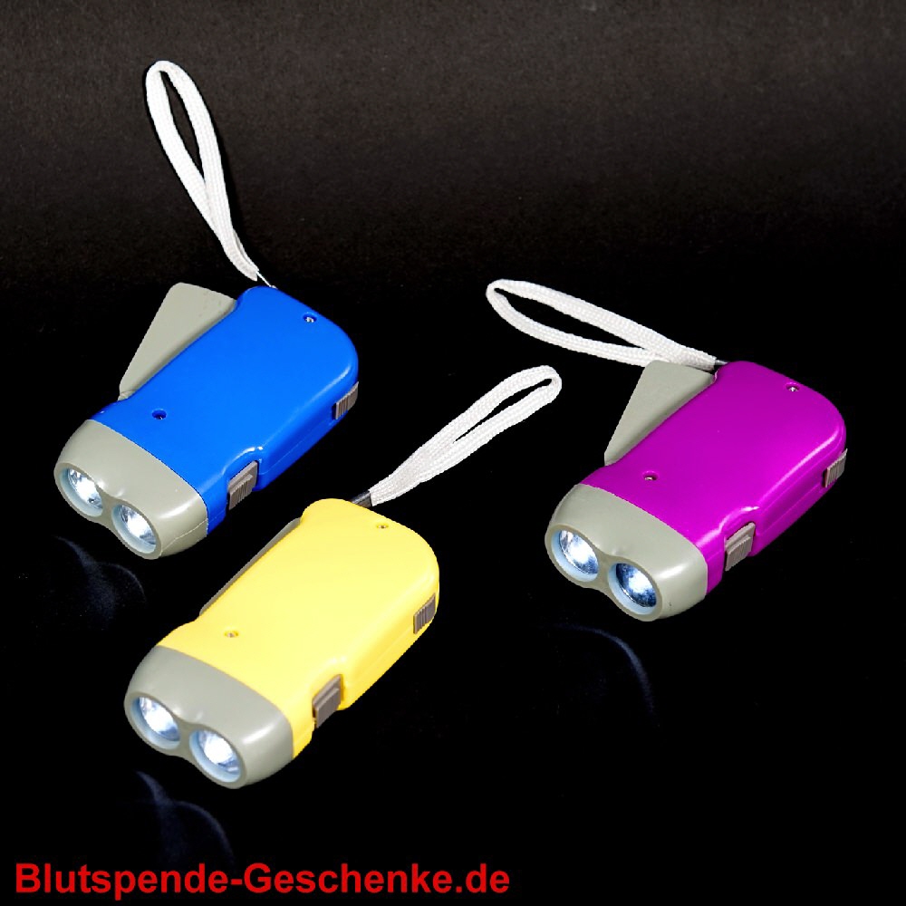 Blutspendegeschenk Dynamo-Taschenlampen