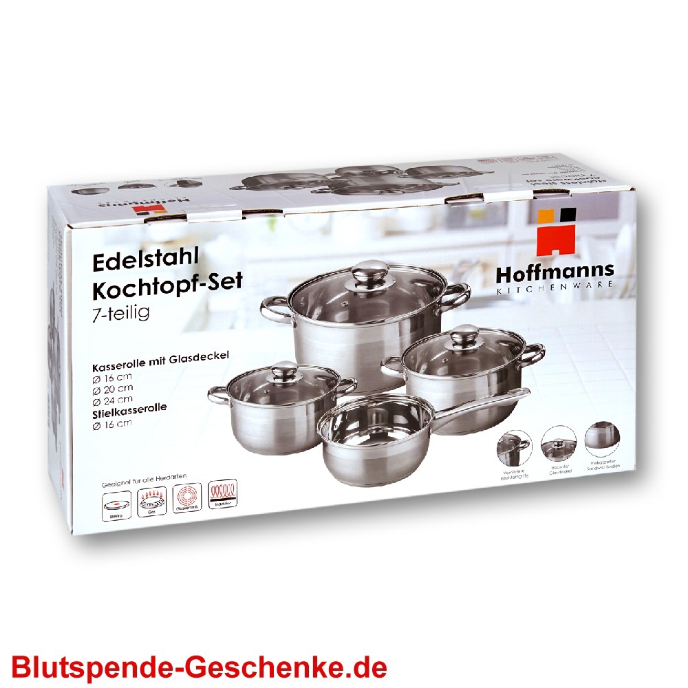 Blutspendegeschenk 7teiliges Kochtopfset