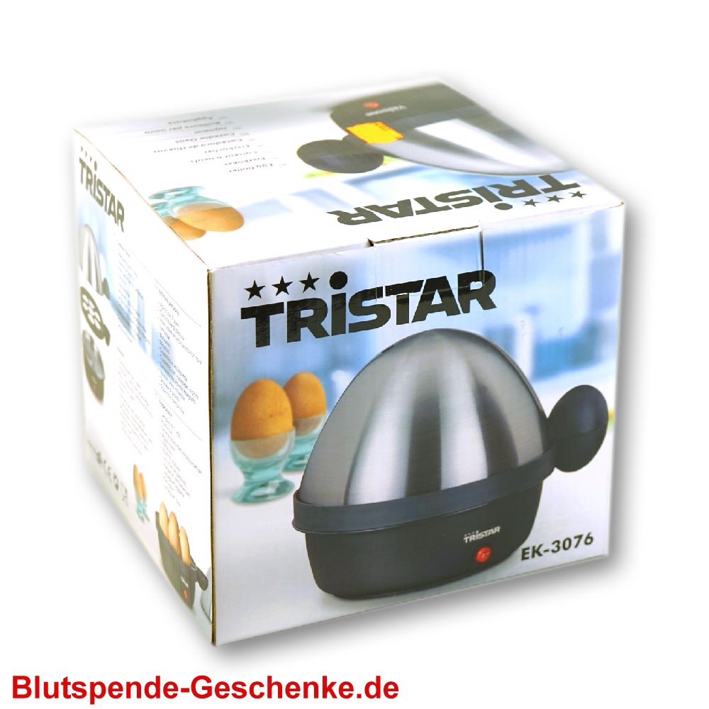 Blutspendegeschenk Eierkocher schwarz