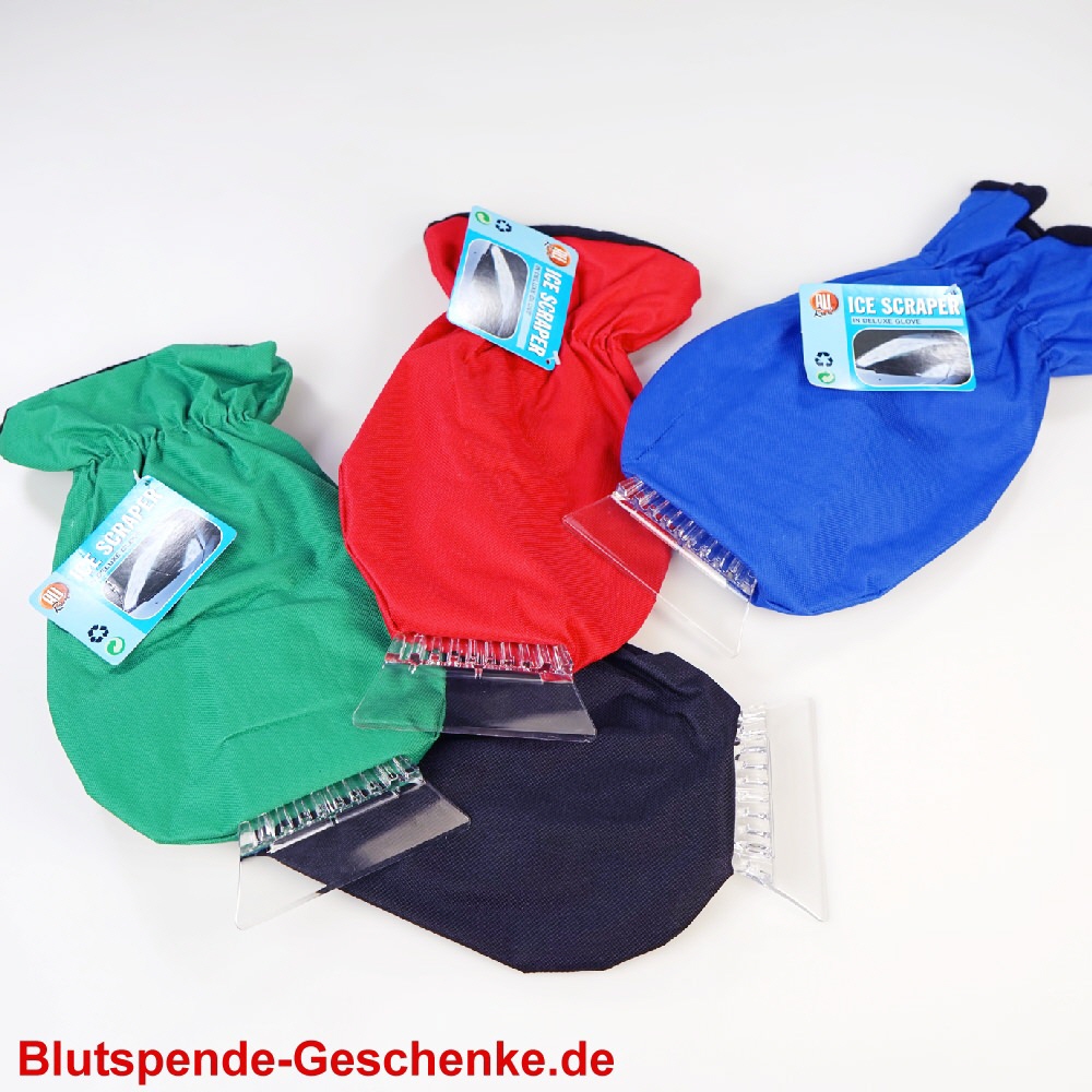 Blutspendegeschenk Eiskratzer mit Handschuh