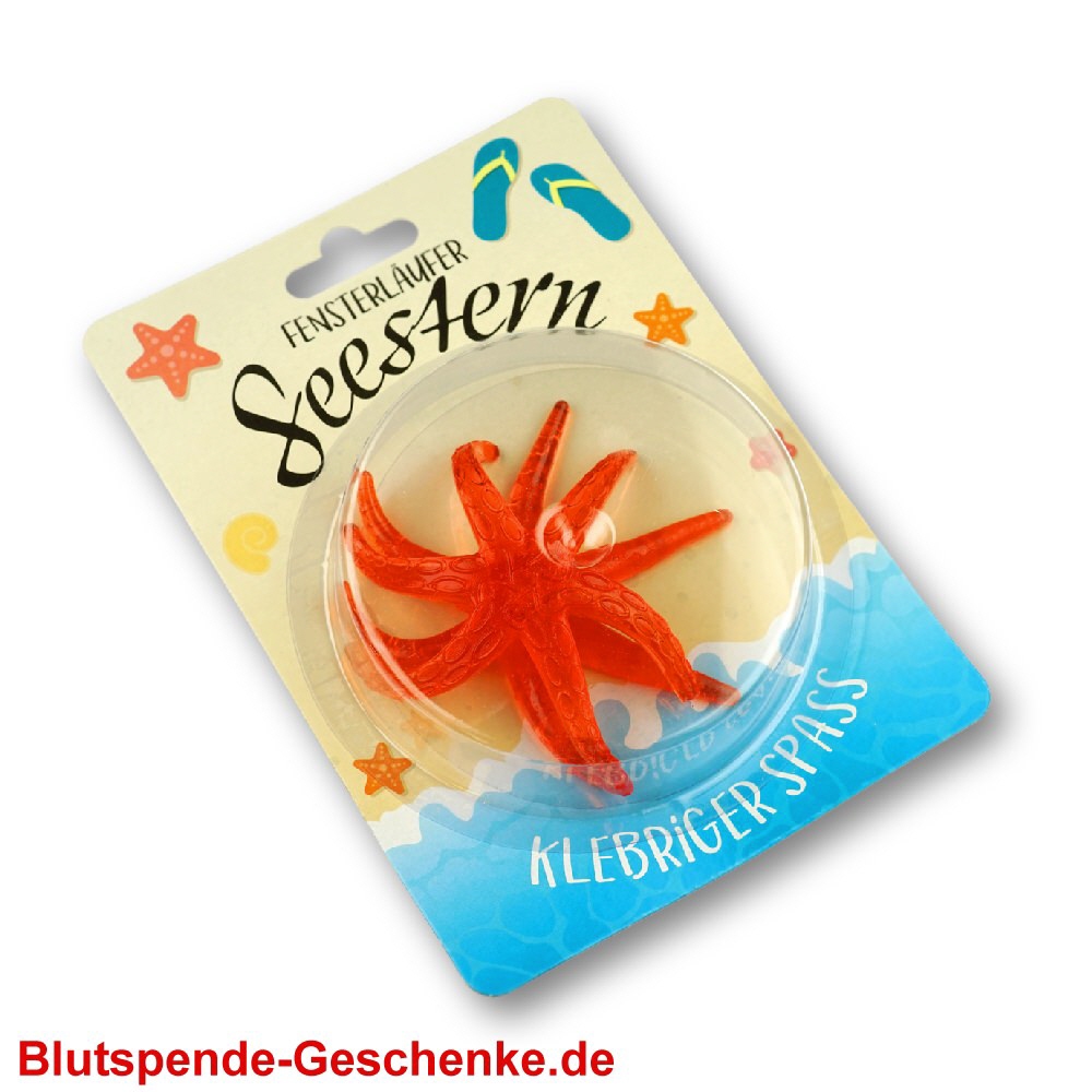 Blutspendegeschenk Fensterläufer Seestern