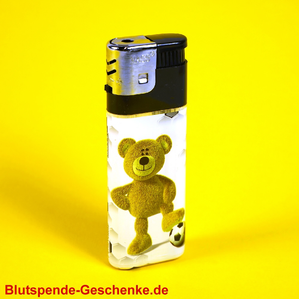 Blutspendegeschenk Feuerzeug Fussballb&auml;r