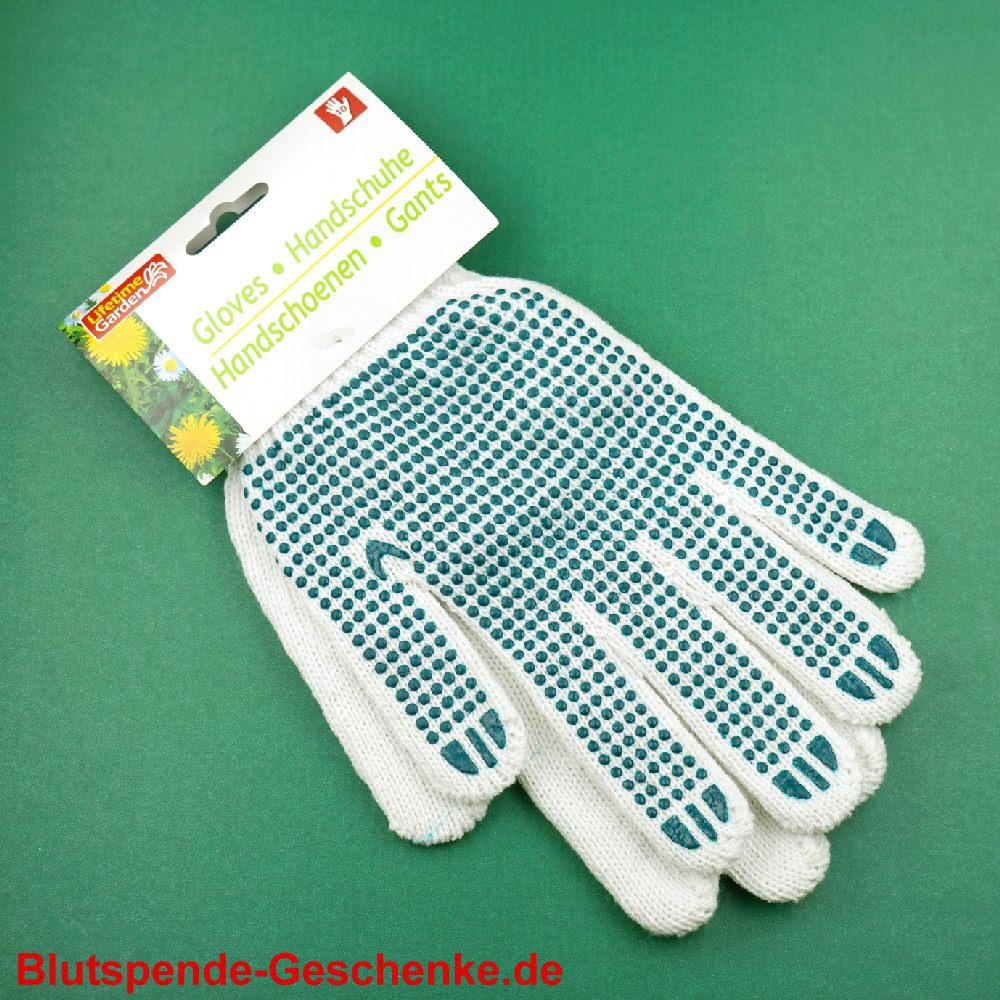 Blutspendegeschenk Gartenhandschuhe