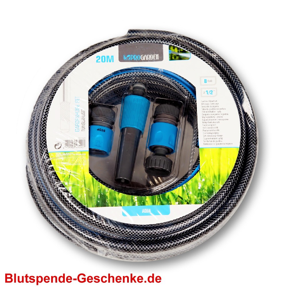 Blutspendegeschenk Gartenschlauch-Set