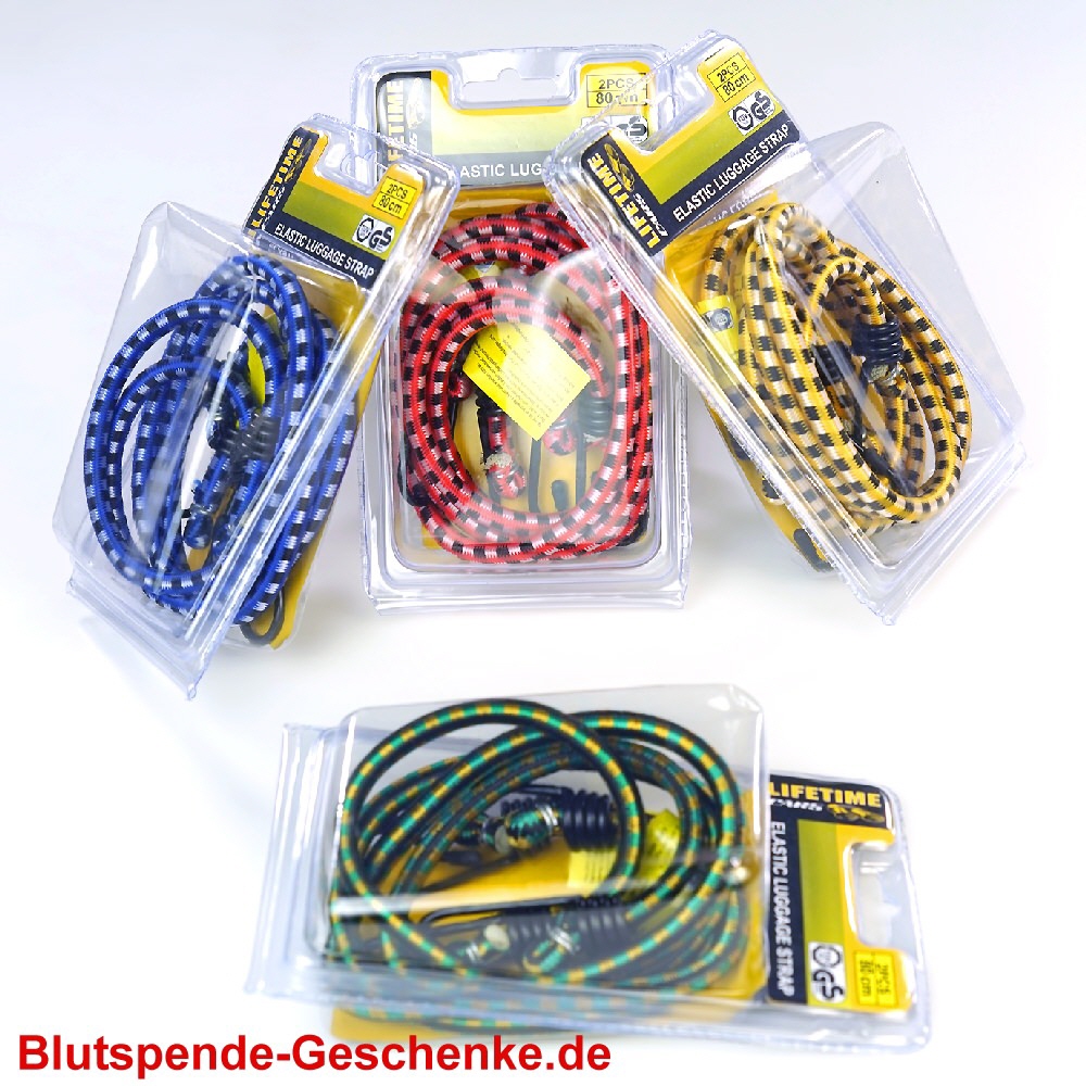 Blutspendegeschenk Gep&auml;ckspanner 2er-Set