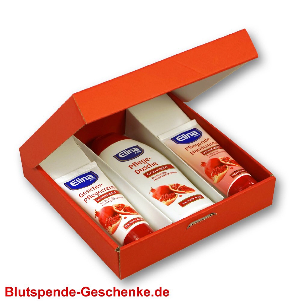 Blutspendegeschenk Geschenkset Granatapfel