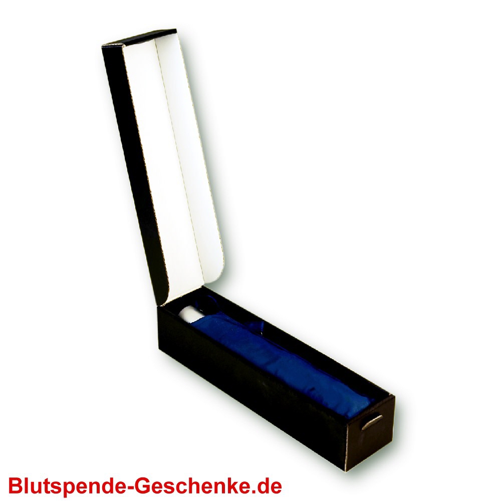 Blutspendegeschenk Samsonite-Schirm in Verpackung