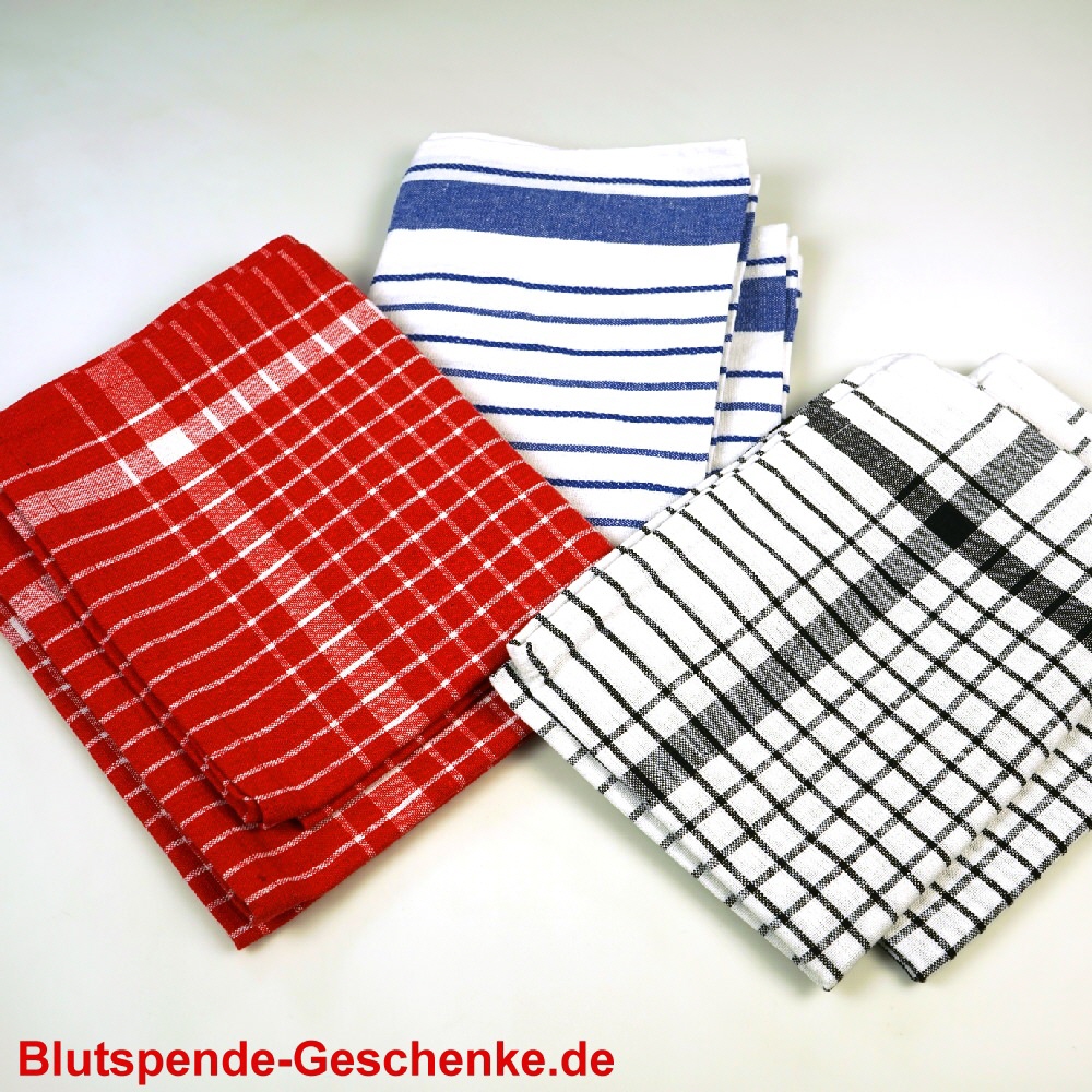 Blutspendegeschenk Geschirrt&uuml;cher 2er-Pack