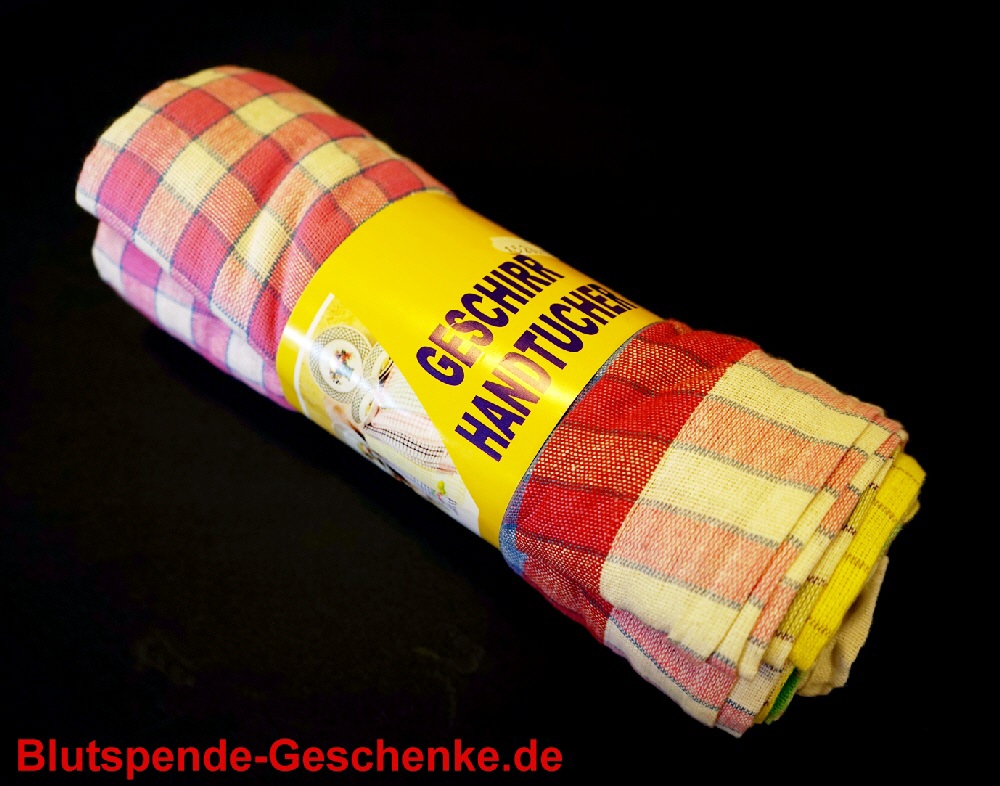 Blutspendegeschenk Geschirrt&uuml;cher-Set
