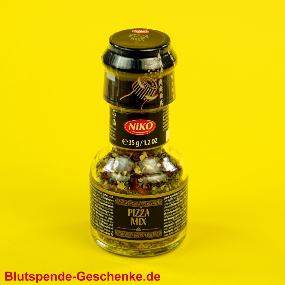 Blutspendegeschenk Gew&uuml;rzm&uuml;hle Pizza-Mix