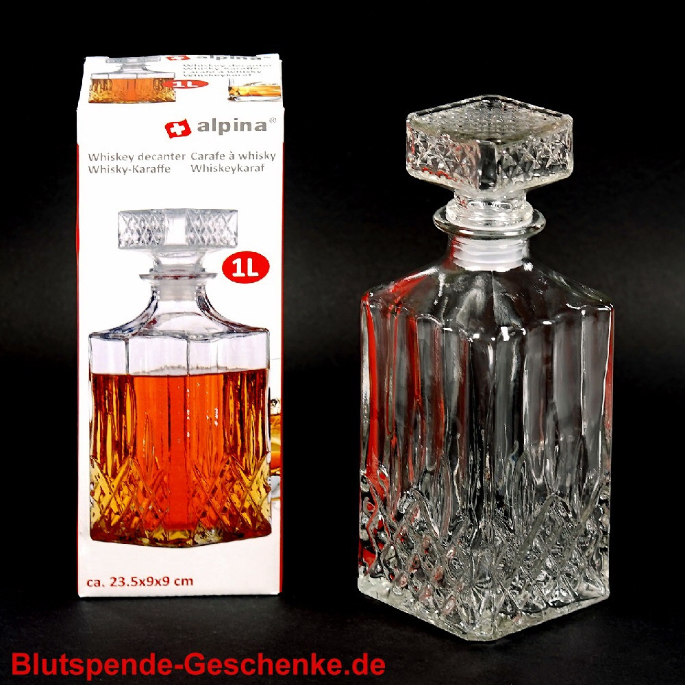 Blutspendegeschenk Glas-Karaffe