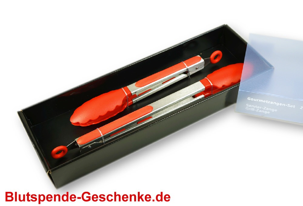 Blutspendegeschenk K&uuml;chenzangen-Set