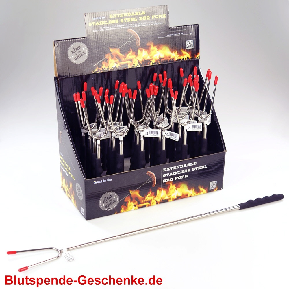 Blutspendegeschenk ausziehbare Grillspiesse