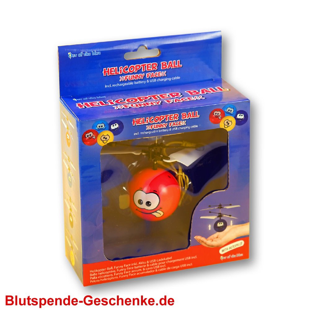 Blutspendegeschenk leuchtender Flug-Helikopter