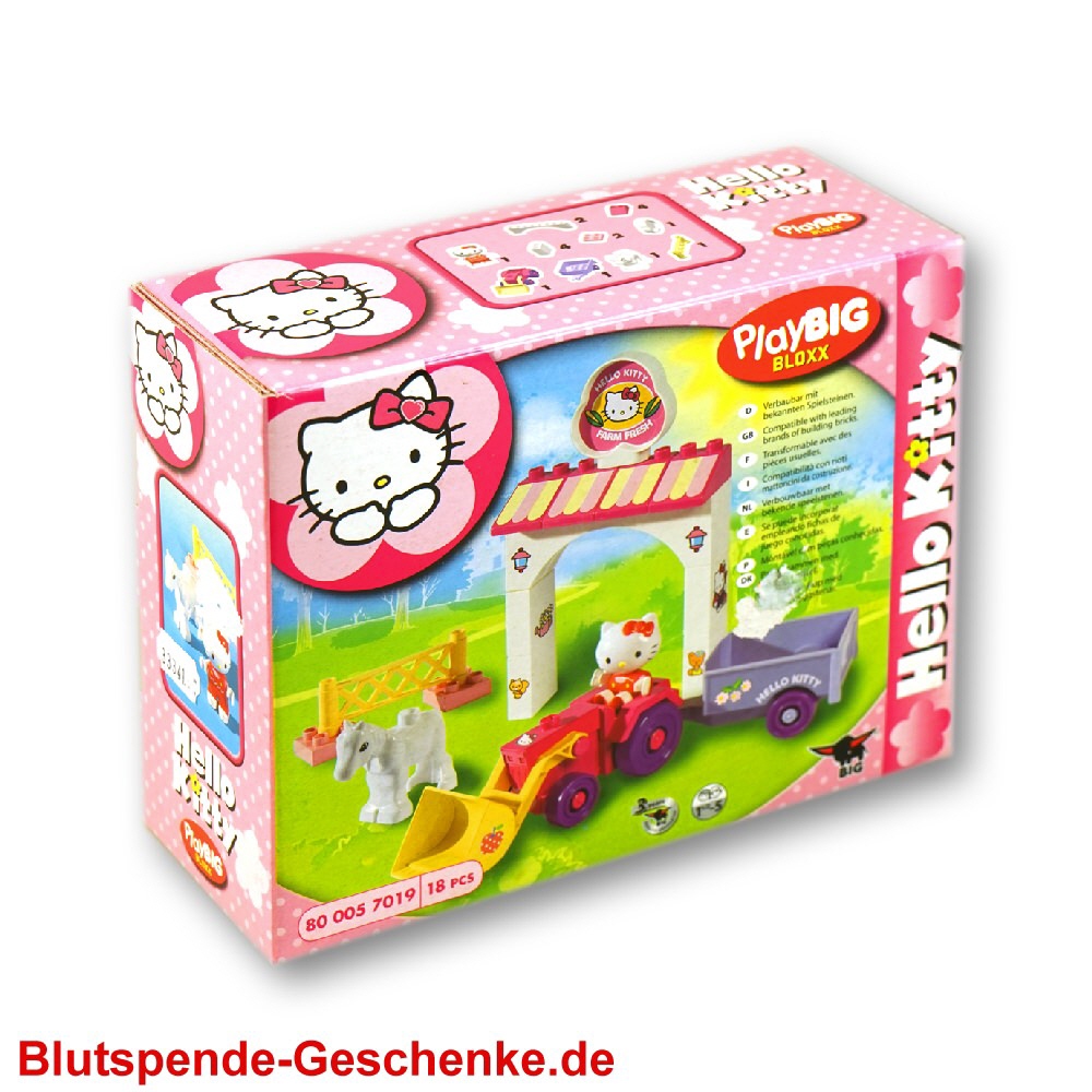 Blutspendegeschenk Hello Kitty Spielzeugfarm