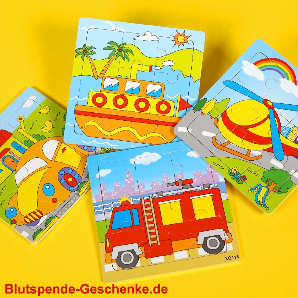 Blutspendegeschenk Kinder-Holzpuzzle