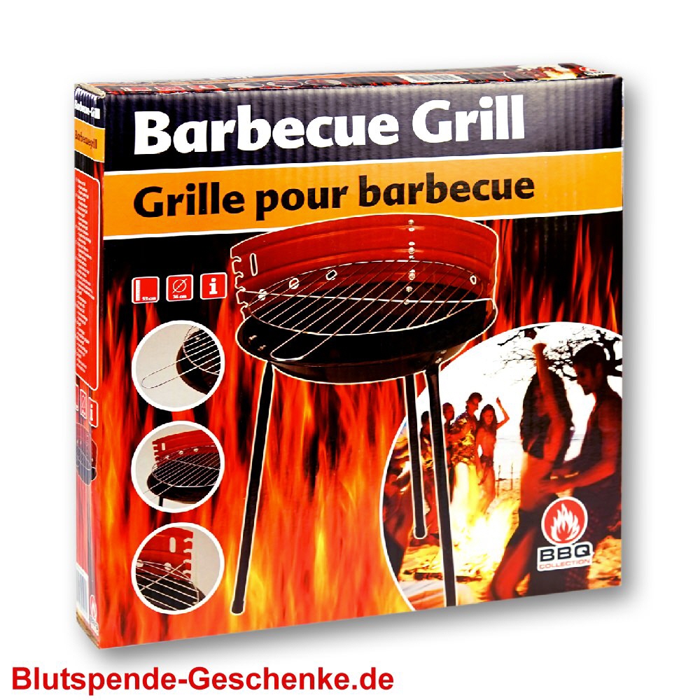 Blutspendegeschenk Runder Holzkohlegrill